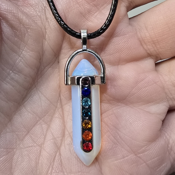 Opalite Crystal Pendant Necklace - Picture 3 of 4